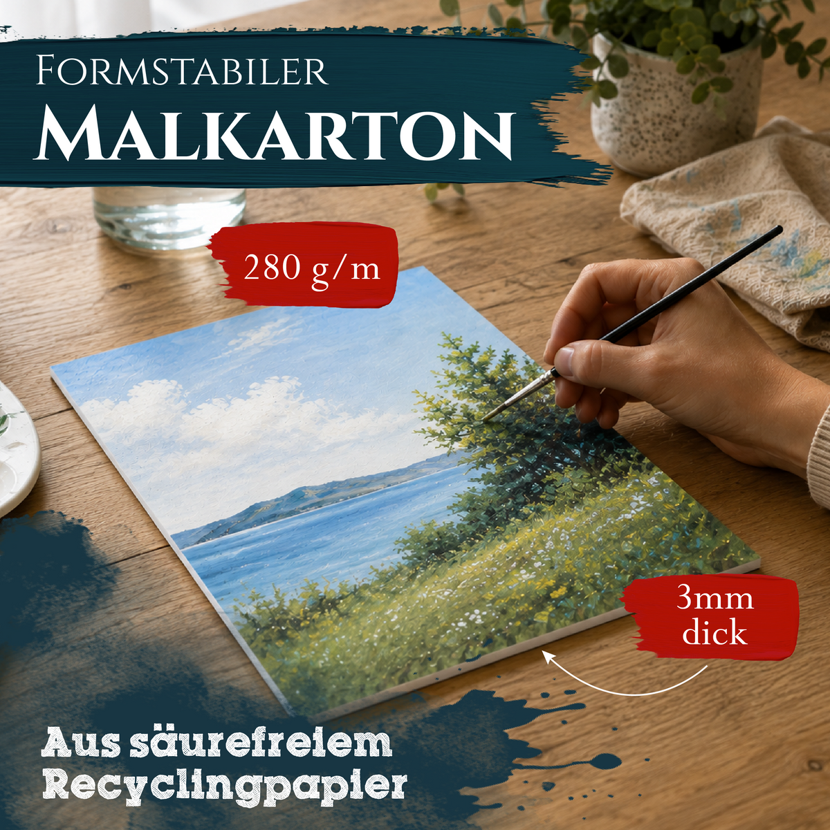 Artina Malkarton 50x70cm & 60x80cm 2er Set Leinwand 3 mm