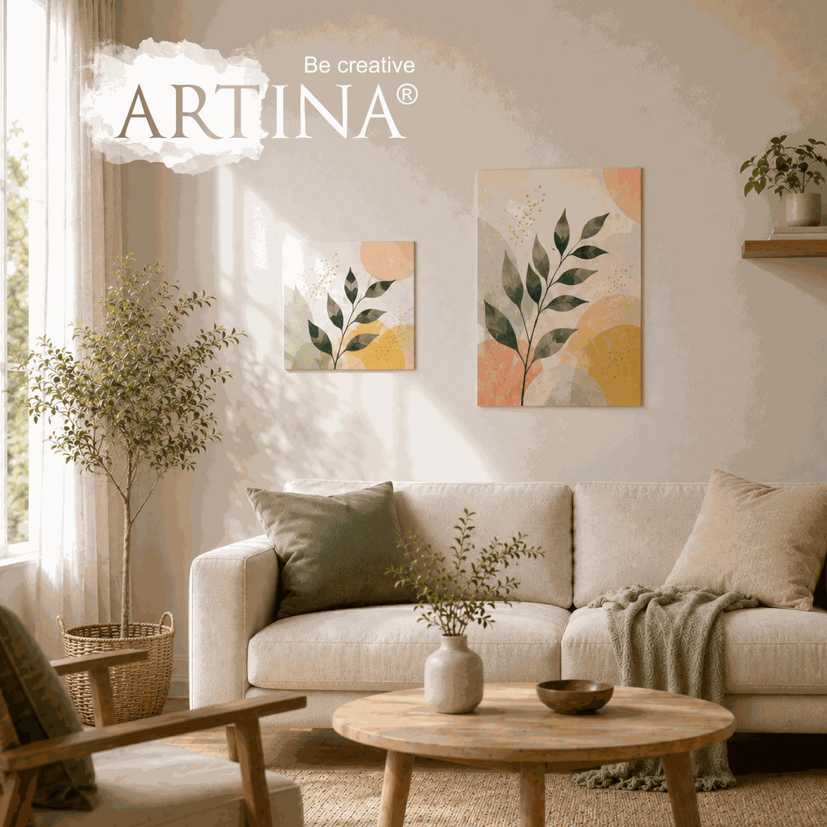 Artina Malkarton 50x70cm & 60x80cm 2er Set Leinwand 3 mm