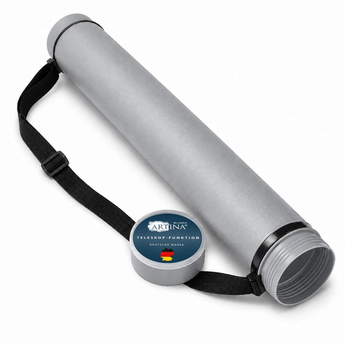 Artina Posterrolle A0 Transportrolle 60–100 cm Schwarz/Weiß/Silber Archiva