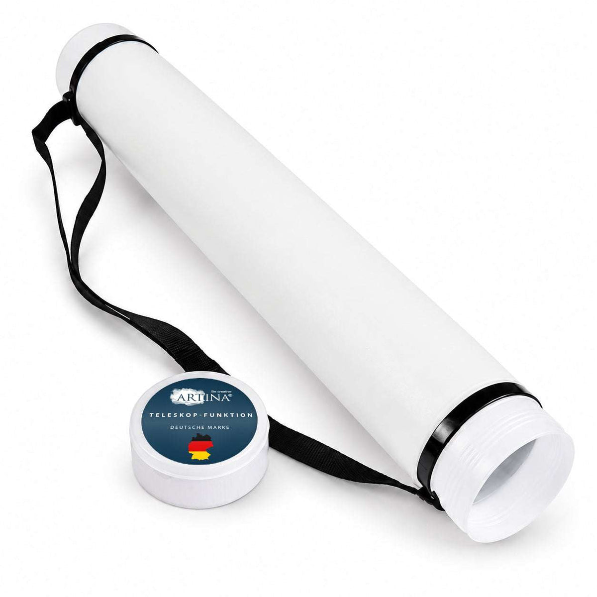 Artina Posterrolle A0 Transportrolle 60–100 cm Schwarz/Weiß/Silber Archiva