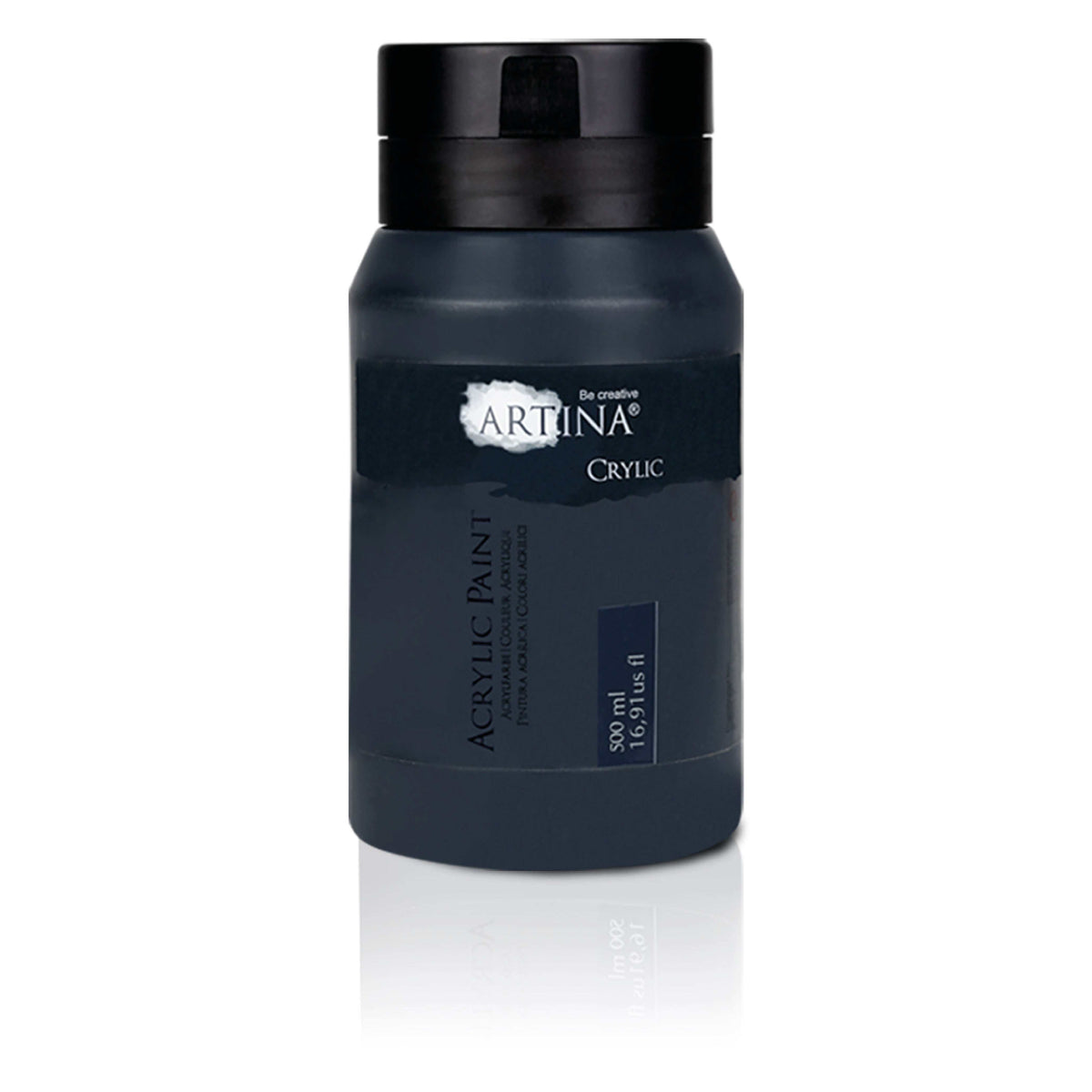 Artina Acrylfarbe Schwarz Weiß 500ml und 1000ml schnell trocknend hoch pigmentiert