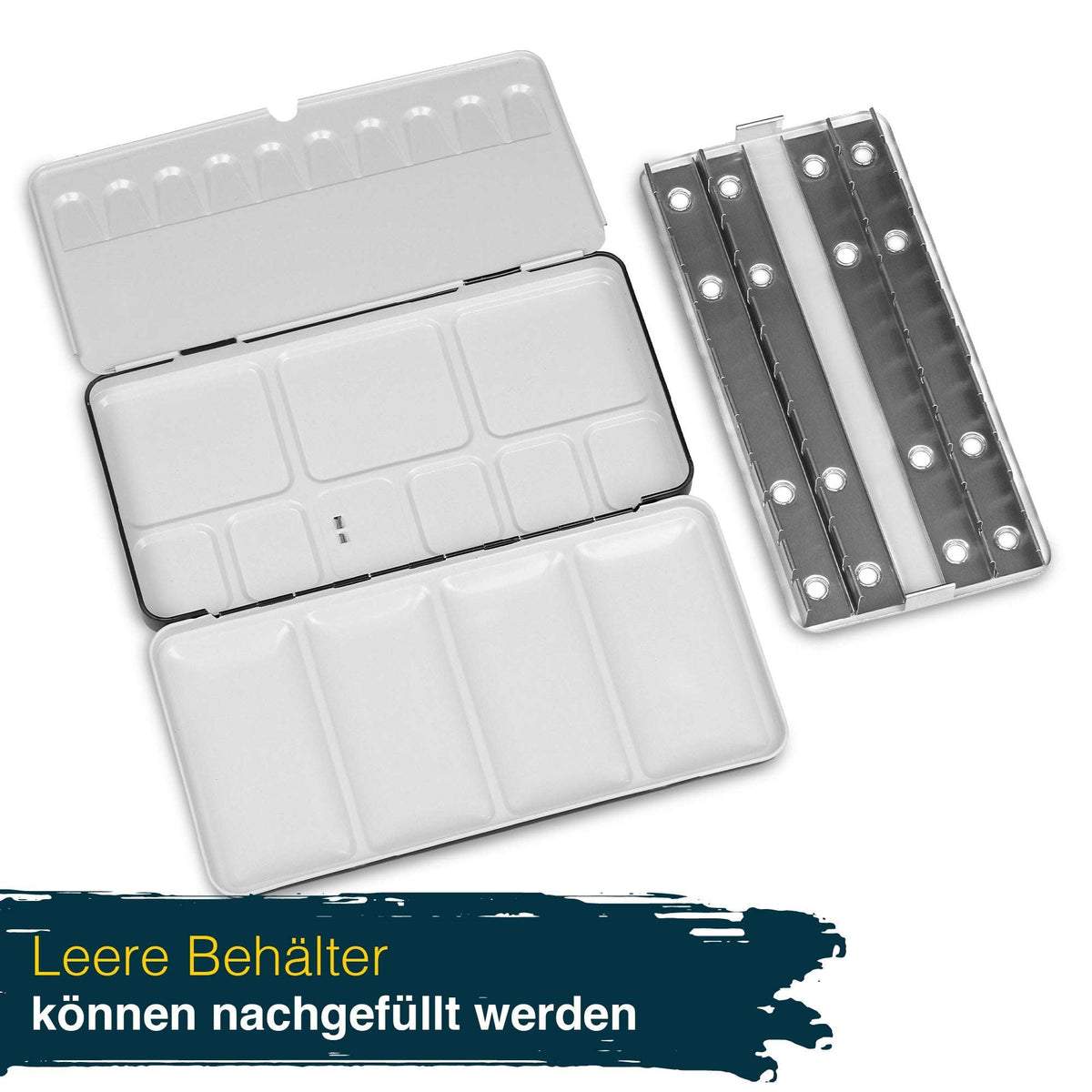 Artina Colaro Aquarellfarben Metall Malkasten Set mit 12-36 Wasserfarben und Wassertankpinsel