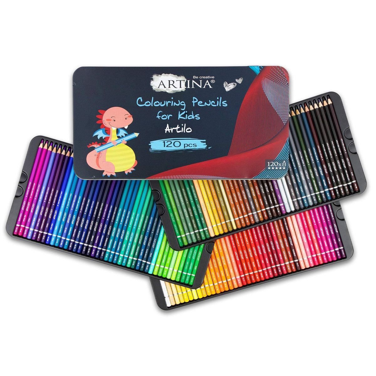Artina Artilo Kinder Buntstifte Set mit FSC® Zertifikat und Metallbox