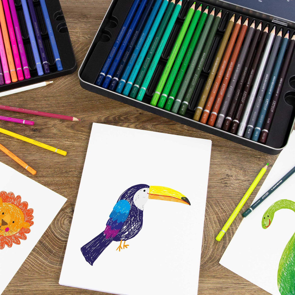 Artina Artilo Buntstifte Set für Kinder mit FSC® Zertifikat und lebendigen Farben in Metallbox