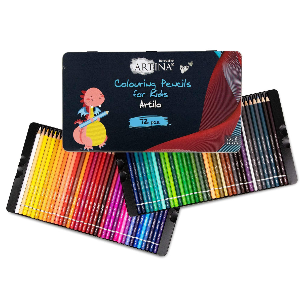Artina Artilo Kinder Buntstifte Set mit FSC Zertifikat in Metallbox