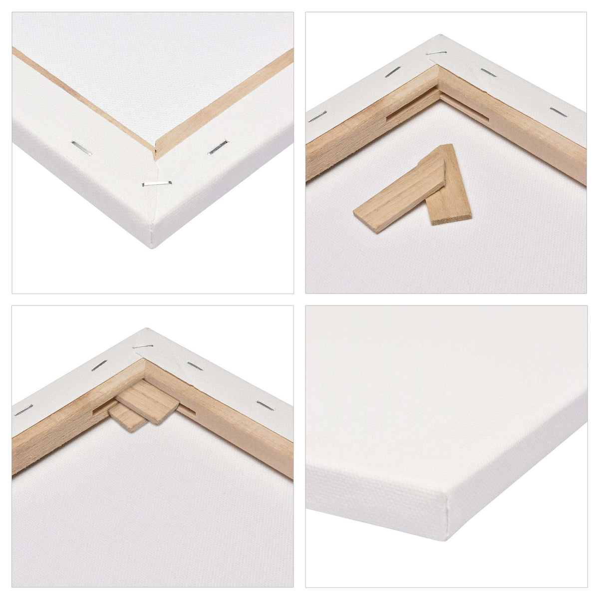 Artina Leinwand auf Keilrahmen aus FSC®-zertifiziertem Holz, 280g/m², 2-fach weiß vorgrundiert, 100% Baumwolle, formstabil und bemalbar