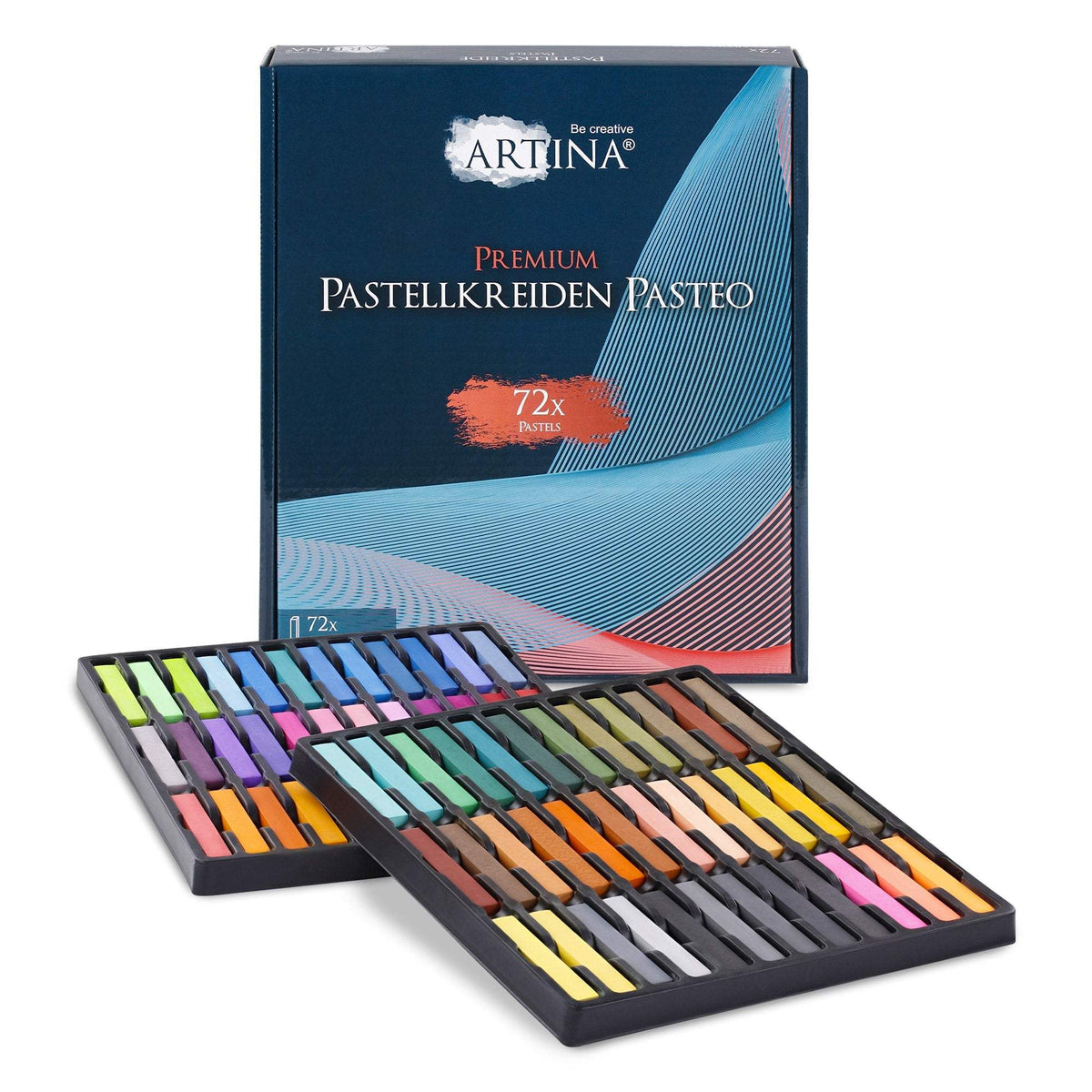 Artina Premium Weichpastellkreide Pasteo 24/48/72 Stück farbintensive Weichpastellkreiden mit hoher Leuchtkraft