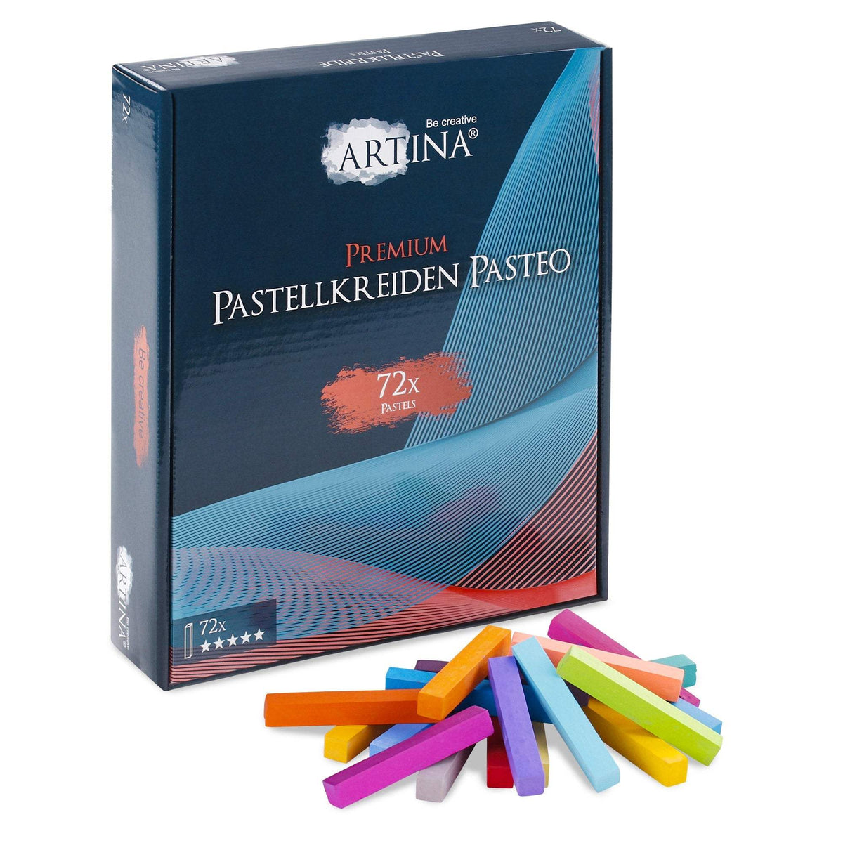 Artina Premium Weichpastellkreide Pasteo 24 bis 72 Stück farbintensive weiche Pastellkreiden mit hoher Leuchtkraft