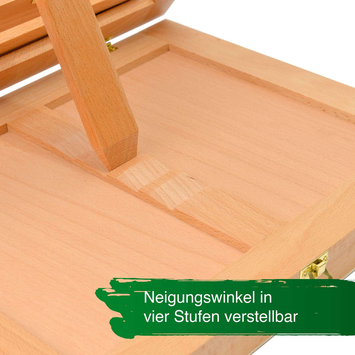 Artina Acrylfarben Malset 25-teiliges Künstler-Set mit Buchenholz Kofferstaffelei und Malzubehör
