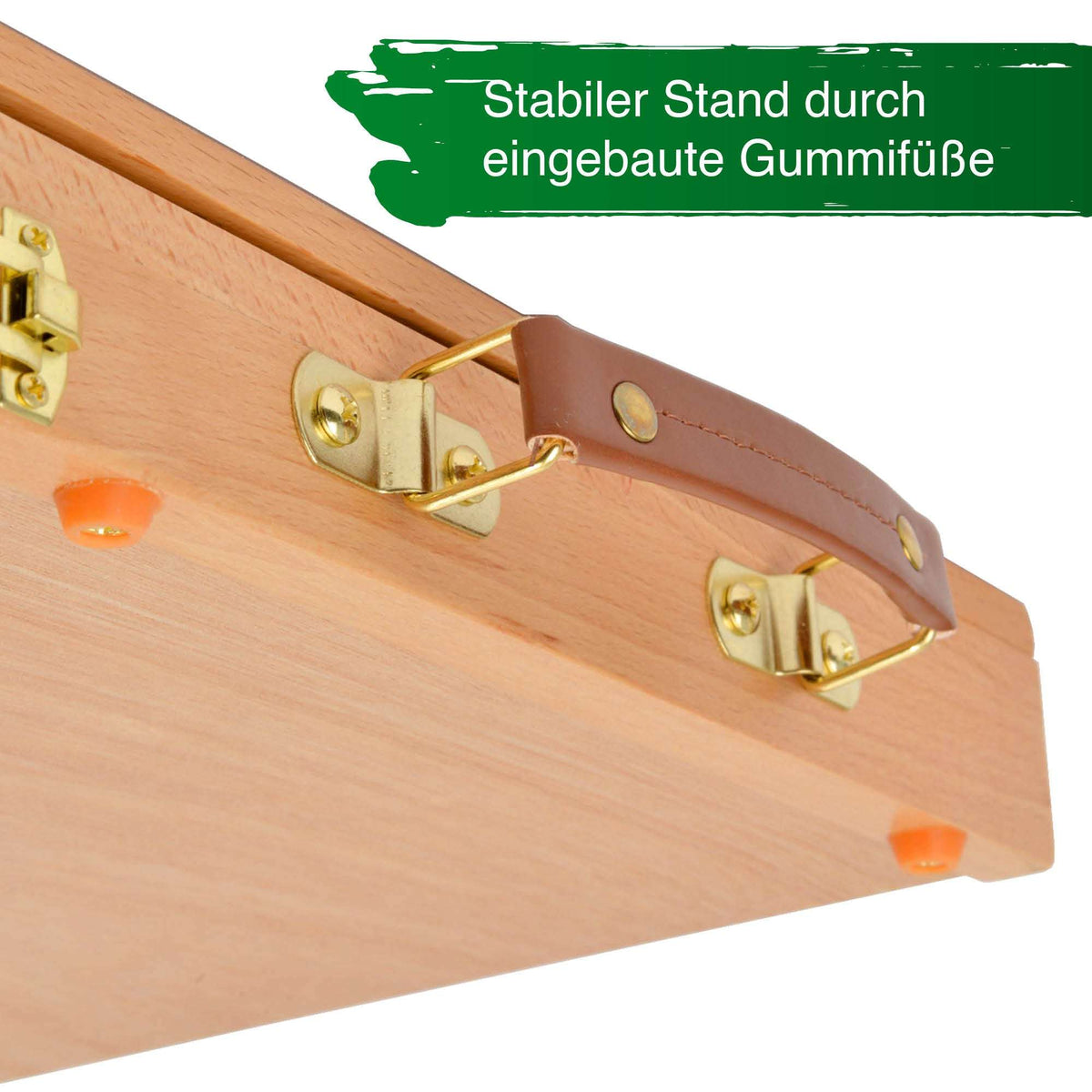 Artina Acrylfarben Malset 25-teiliges Künstler-Set mit Buchenholz Kofferstaffelei, Acrylfarben, Leinwänden und Zubehör