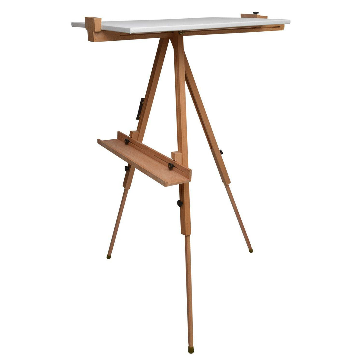 Höhenverstellbare Feldstaffelei Grenoble aus massivem Buchenholz für Leinwände bis 80cm, ideal für Outdoor-Malerei