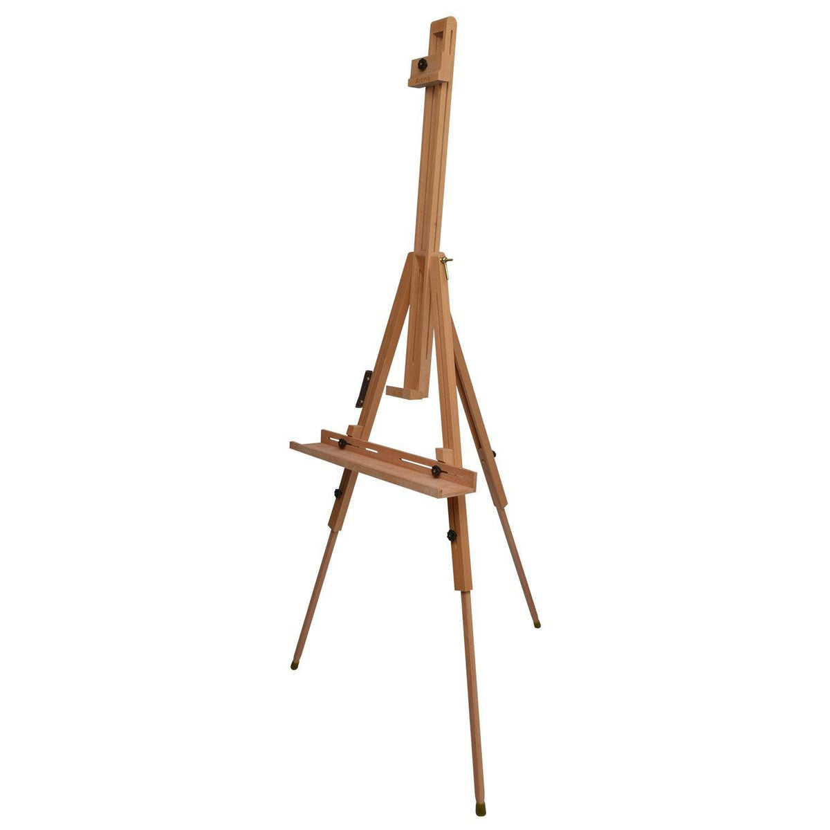 Höhenverstellbare Feldstaffelei Grenoble aus massivem Buchenholz für Leinwände bis 80cm, ideal für Outdoor-Malerei